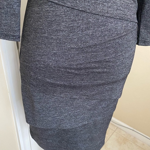 White House Black Market Charcoal Gray Dress Size 4 - Picture 4 of 15